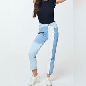 Pacsun Colorblock High Rise Mom Jeans